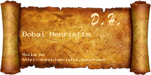 Dobai Henrietta névjegykártya